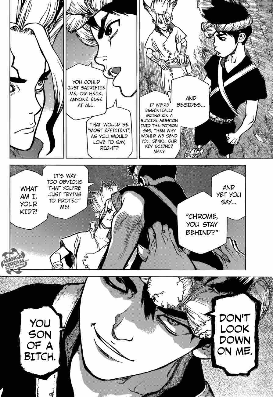 Dr. Stone Manga Chapter 31 page 10 - Friends Have Each Other's Backs scene