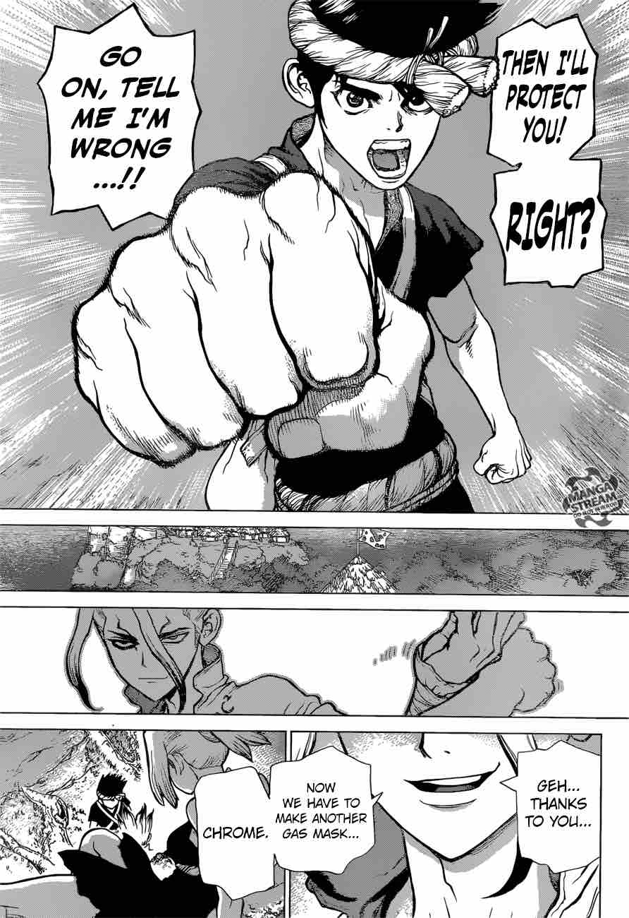 Dr. Stone Manga Chapter 31 page 13 - Friends Have Each Other's Backs scene