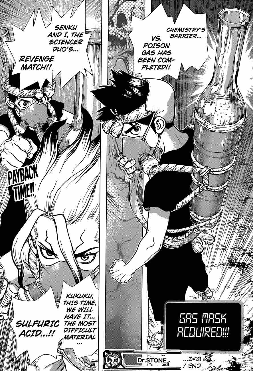 Dr. Stone Manga Chapter 31 page 18 - Friends Have Each Other's Backs scene