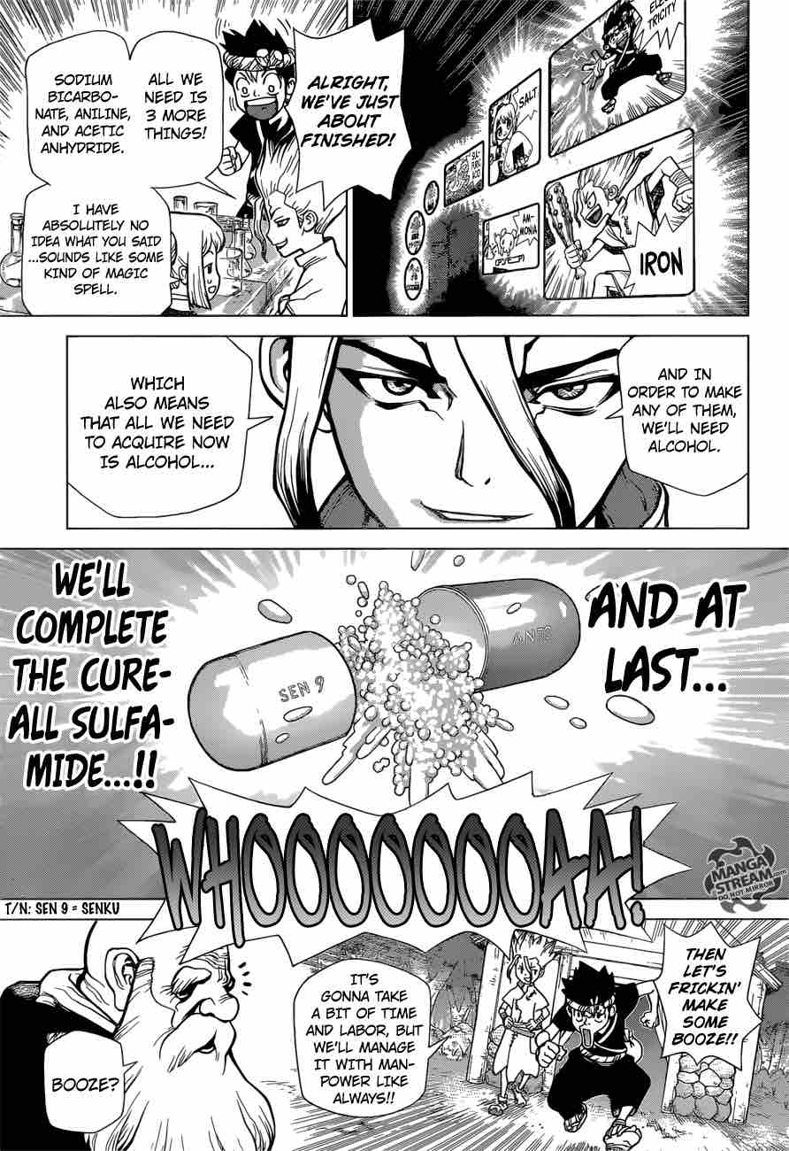 Dr. Stone Manga Chapter 33 page 9 - Baad Chemicals scene