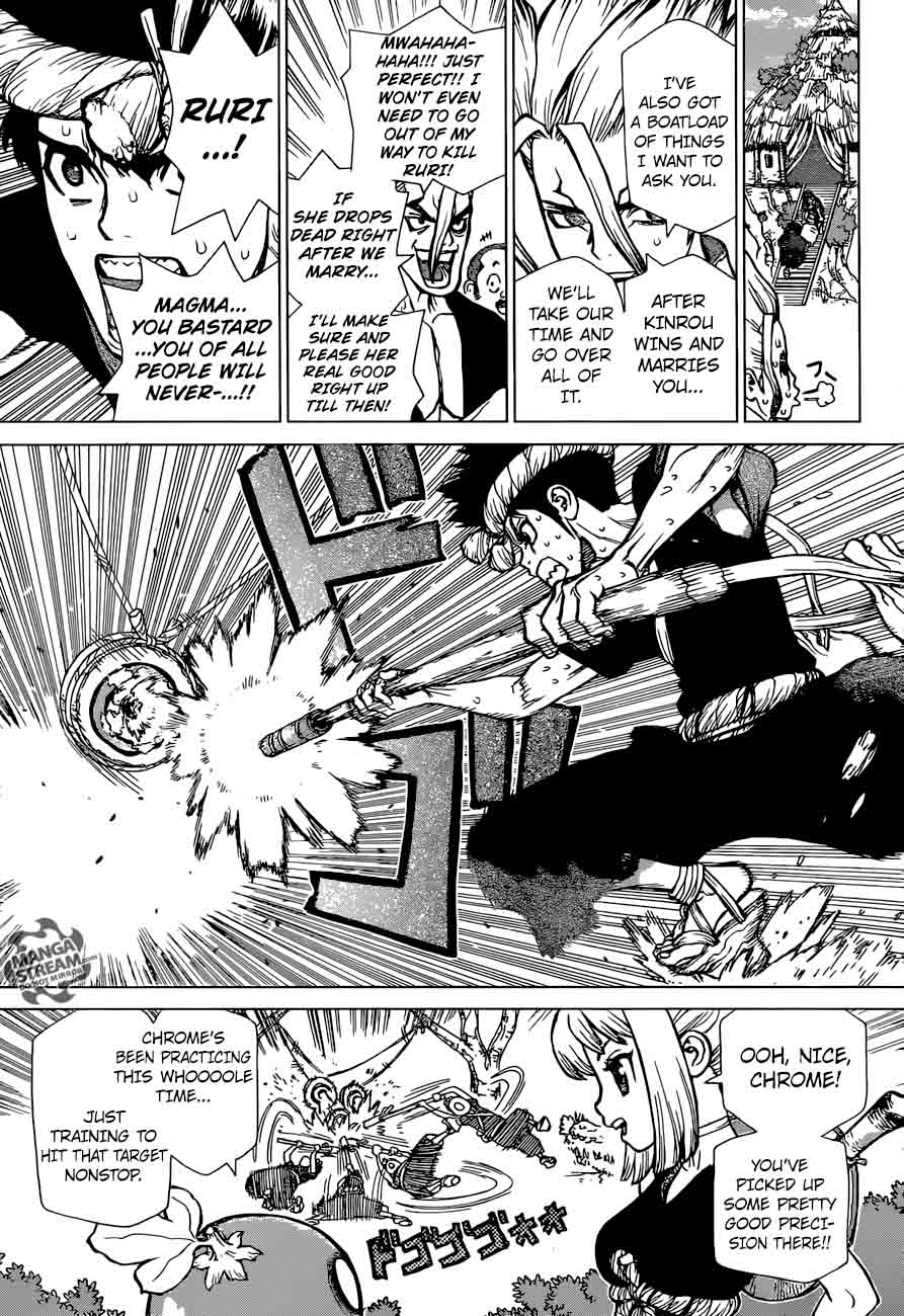 Dr. Stone Manga Chapter 34 page 6 - Sneaky Grand Bout Strategy scene