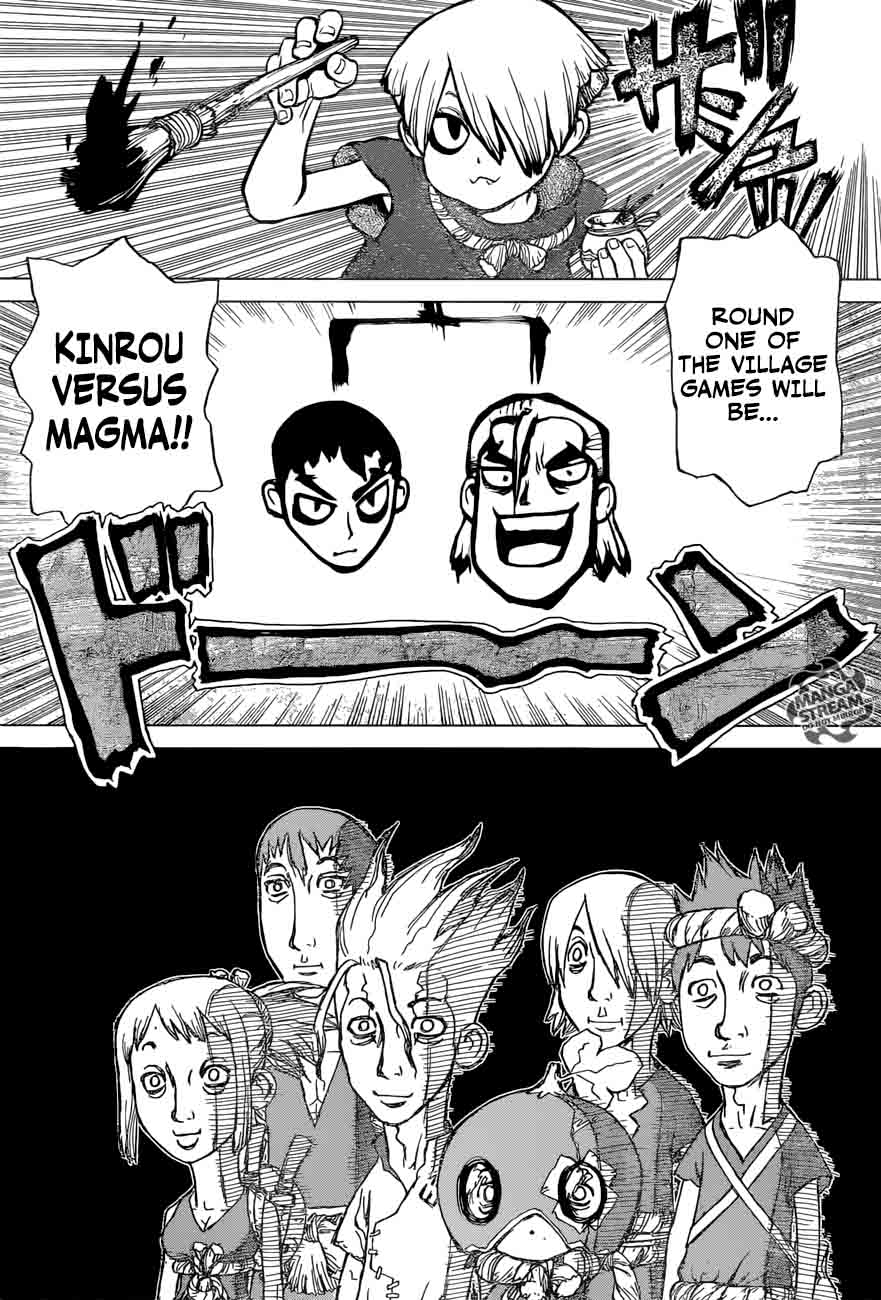Dr. Stone Manga Chapter 34 page 9 - Sneaky Grand Bout Strategy scene