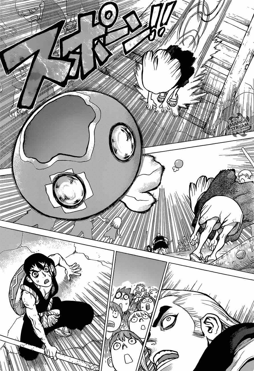 Dr. Stone Manga Chapter 35 page 11 - The Masked Warrior scene