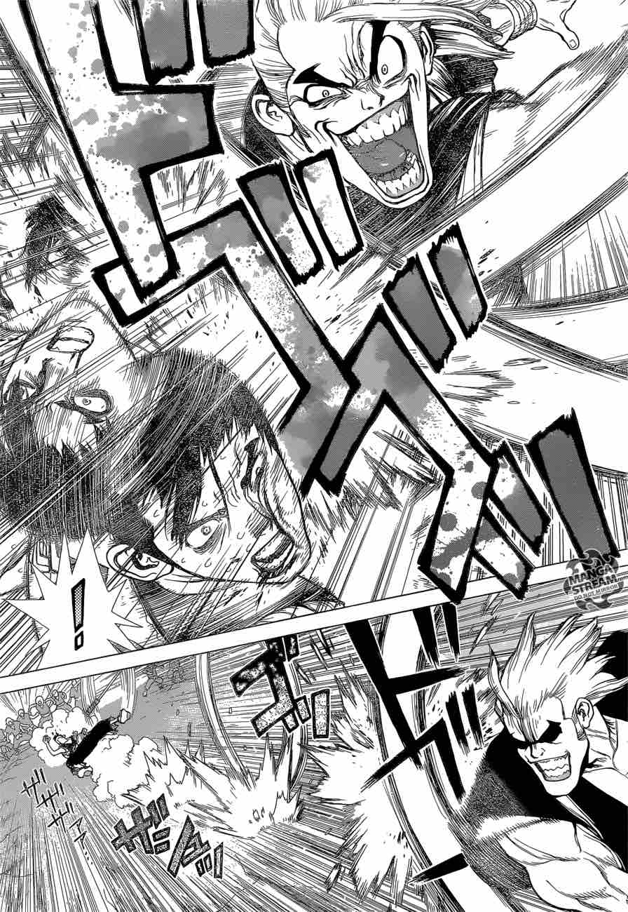 Dr. Stone Manga Chapter 35 page 8 - The Masked Warrior scene