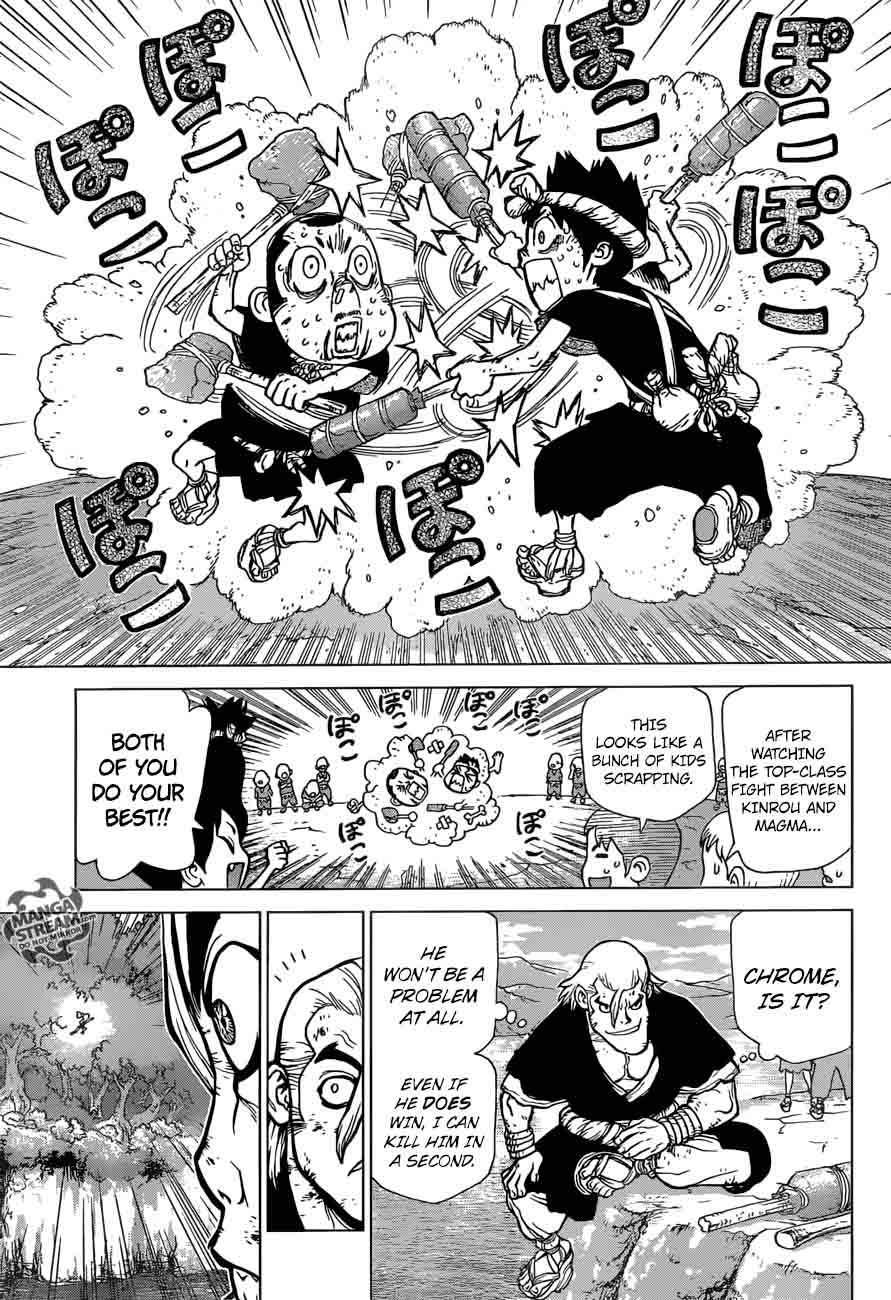 Dr. Stone Manga Chapter 36 page 9 - Kinro and Ginro scene