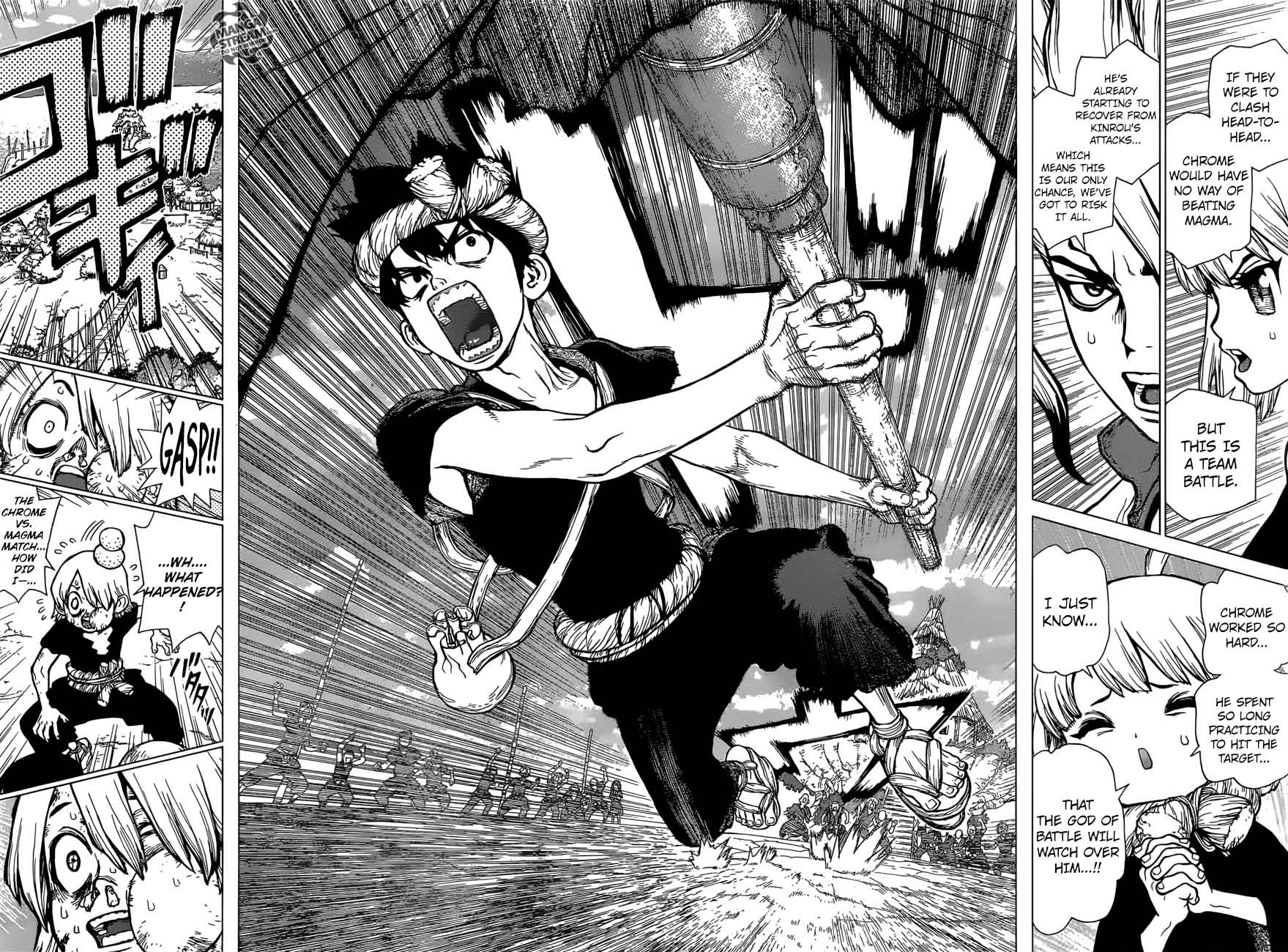 Dr. Stone Manga Chapter 37 page 10 - Science-User Chrome scene