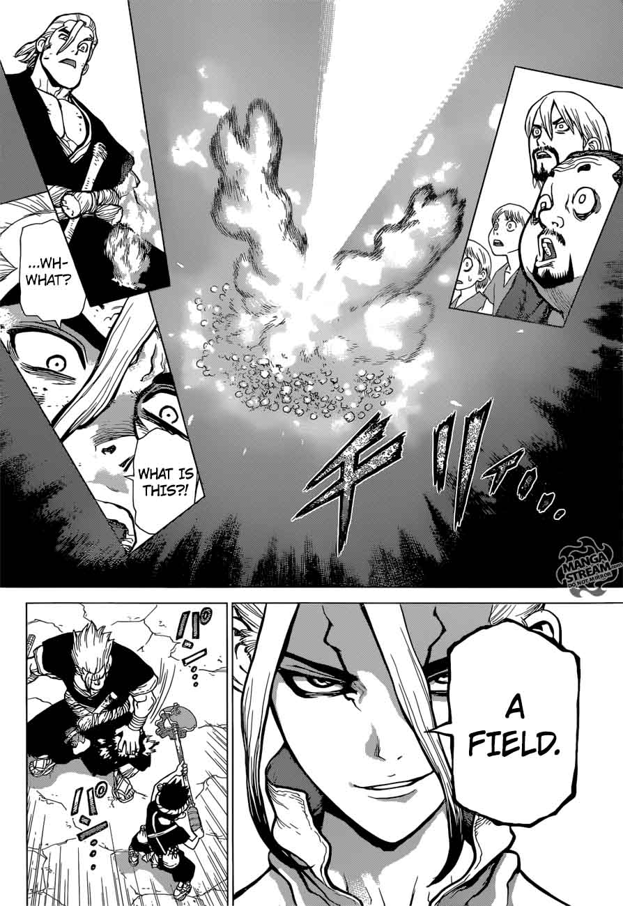 Dr. Stone Manga Chapter 38 page 16 - Master of Flame scene