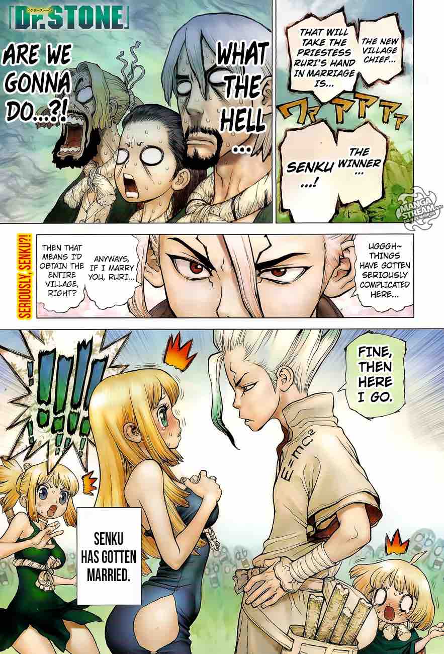 Dr. Stone Manga Chapter 40 page 1 - Two Million Years in the Making scene