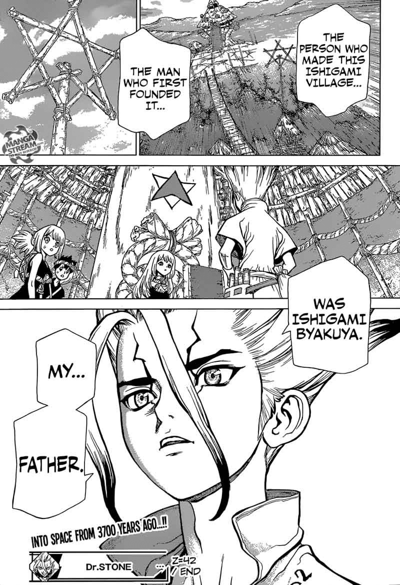 Dr. Stone Manga Chapter 42 page 18 - Tale for the Ages scene
