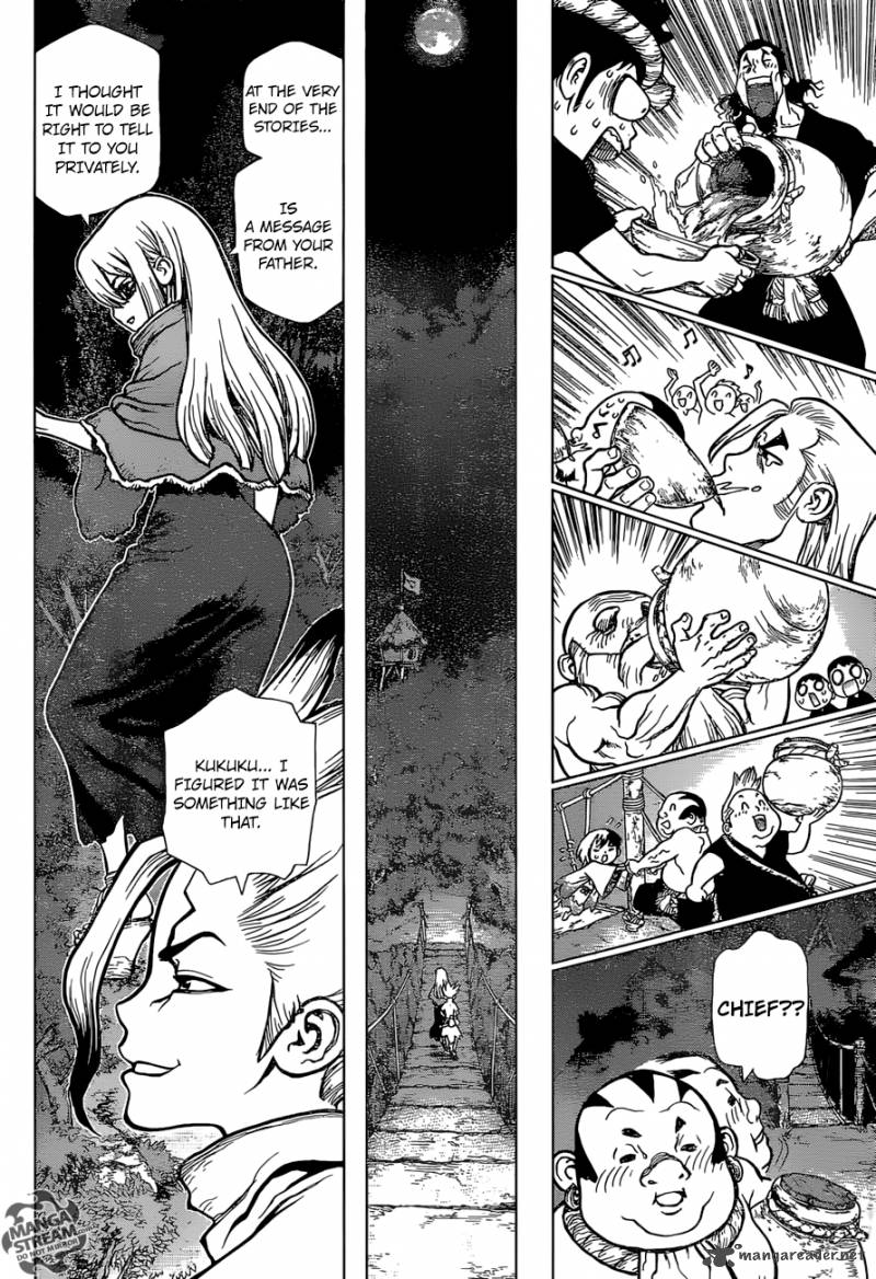 Dr. Stone Manga Chapter 45 page 4 - Epilogue of Part 1 (End of Part 1) scene