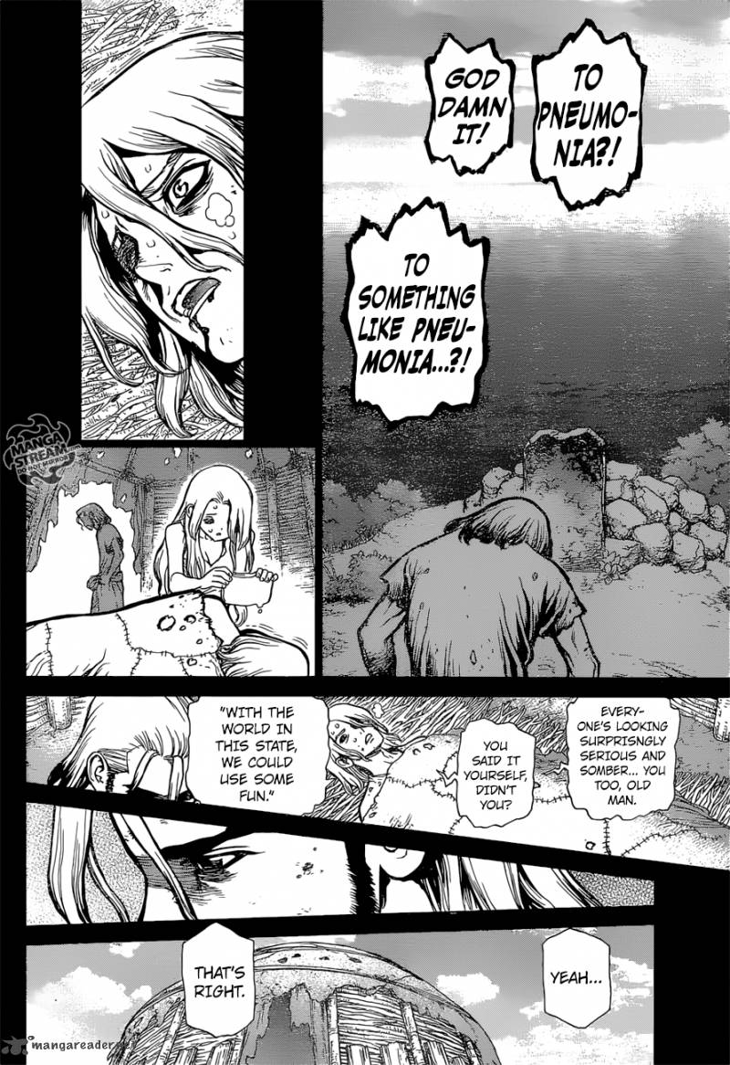 Dr. Stone Manga Chapter 45 page 6 - Epilogue of Part 1 (End of Part 1) scene