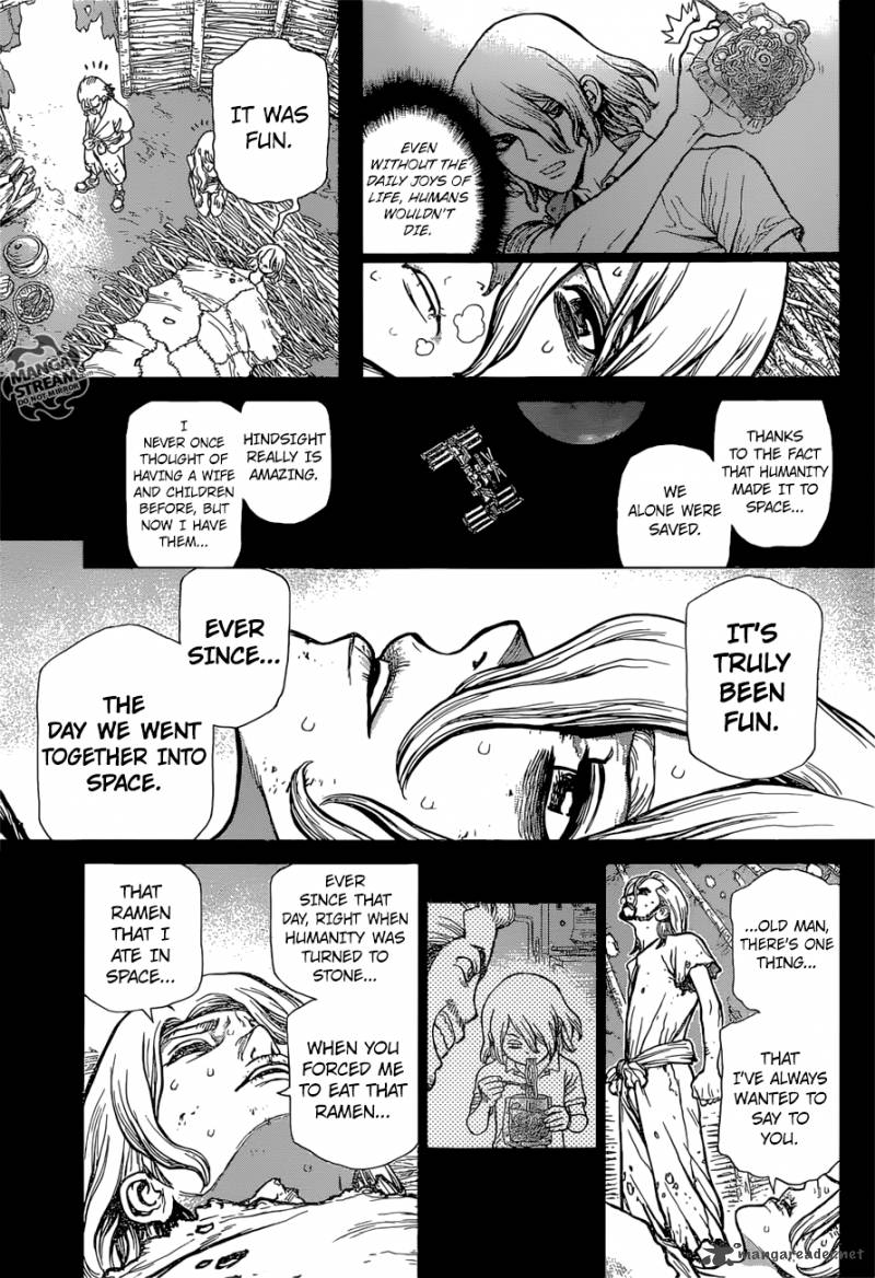 Dr. Stone Manga Chapter 45 page 7 - Epilogue of Part 1 (End of Part 1) scene