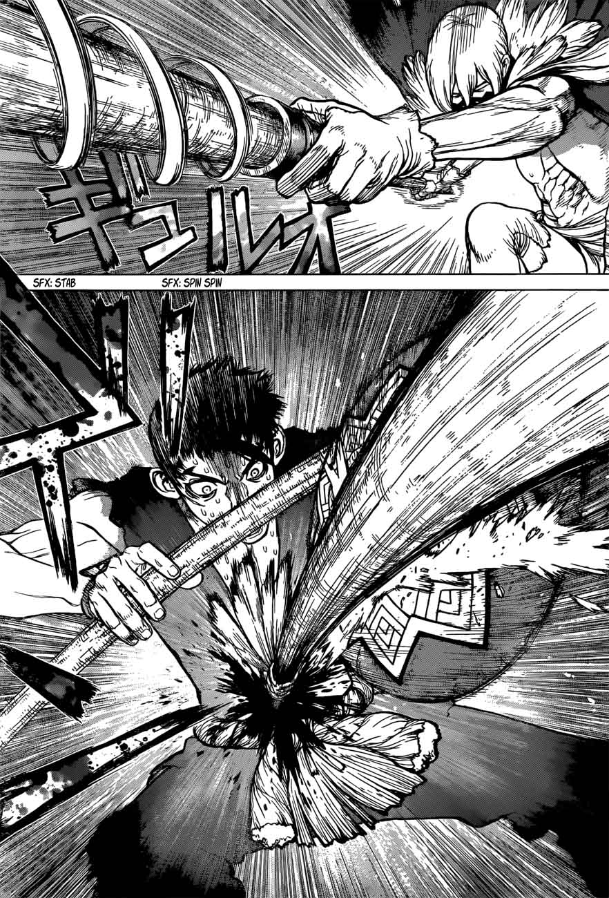 Dr. Stone Manga Chapter 46 page 10 - Stone Wars scene