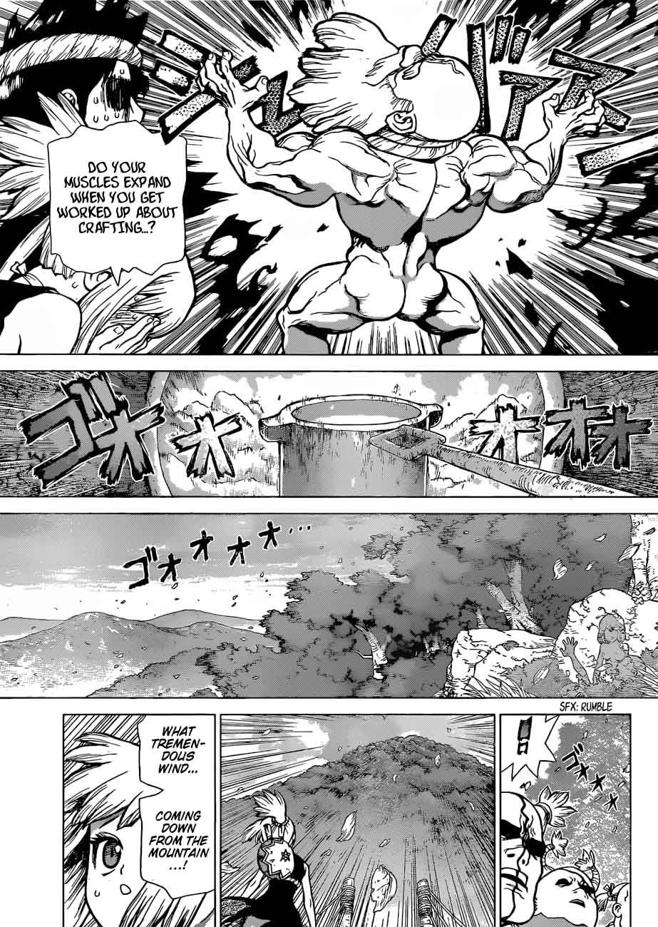 Dr. Stone Manga Chapter 47 page 11 - Science Vs. Power scene