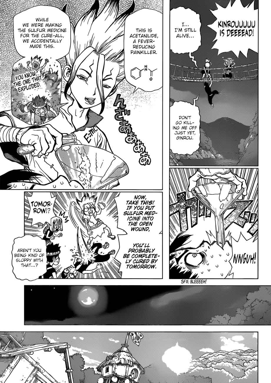 Dr. Stone Manga Chapter 47 page 3 - Science Vs. Power scene
