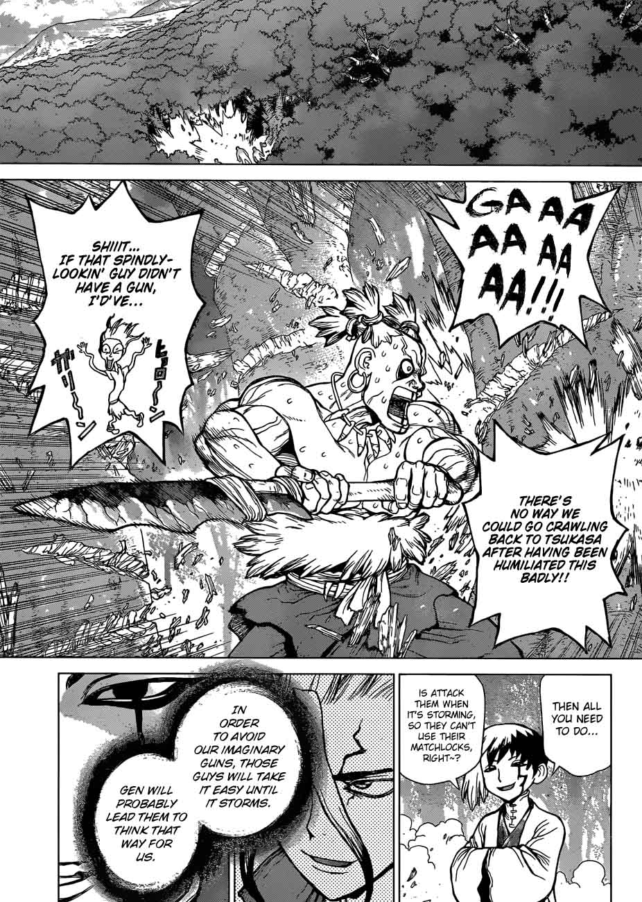 Dr. Stone Manga Chapter 47 page 5 - Science Vs. Power scene