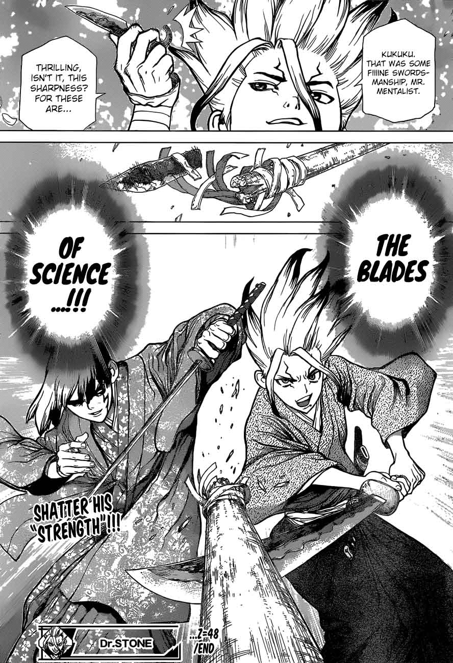 Dr. Stone Manga Chapter 48 page 19 - Blade of Science scene