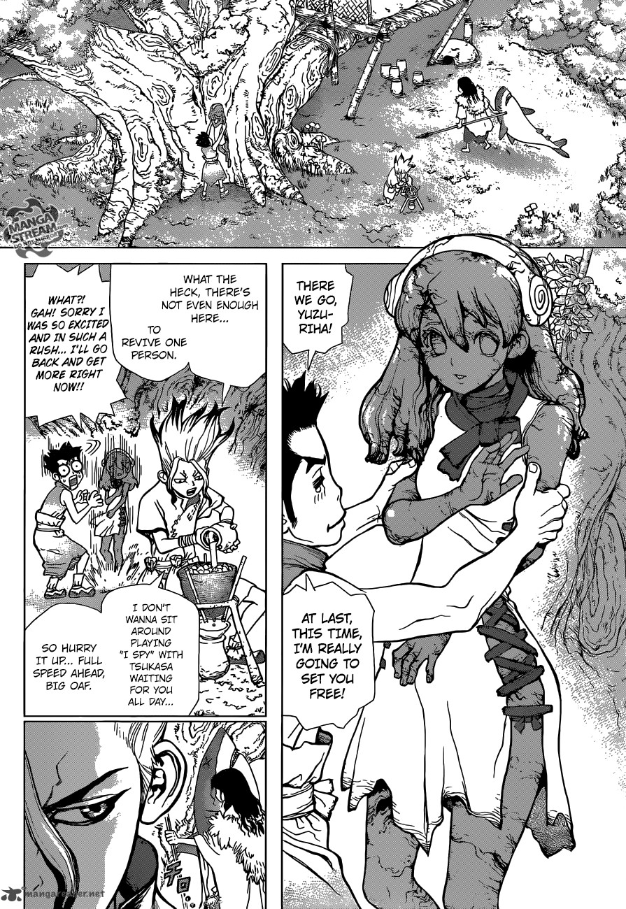 Dr. Stone Manga Chapter 5 page 4 - Yuzuriha scene