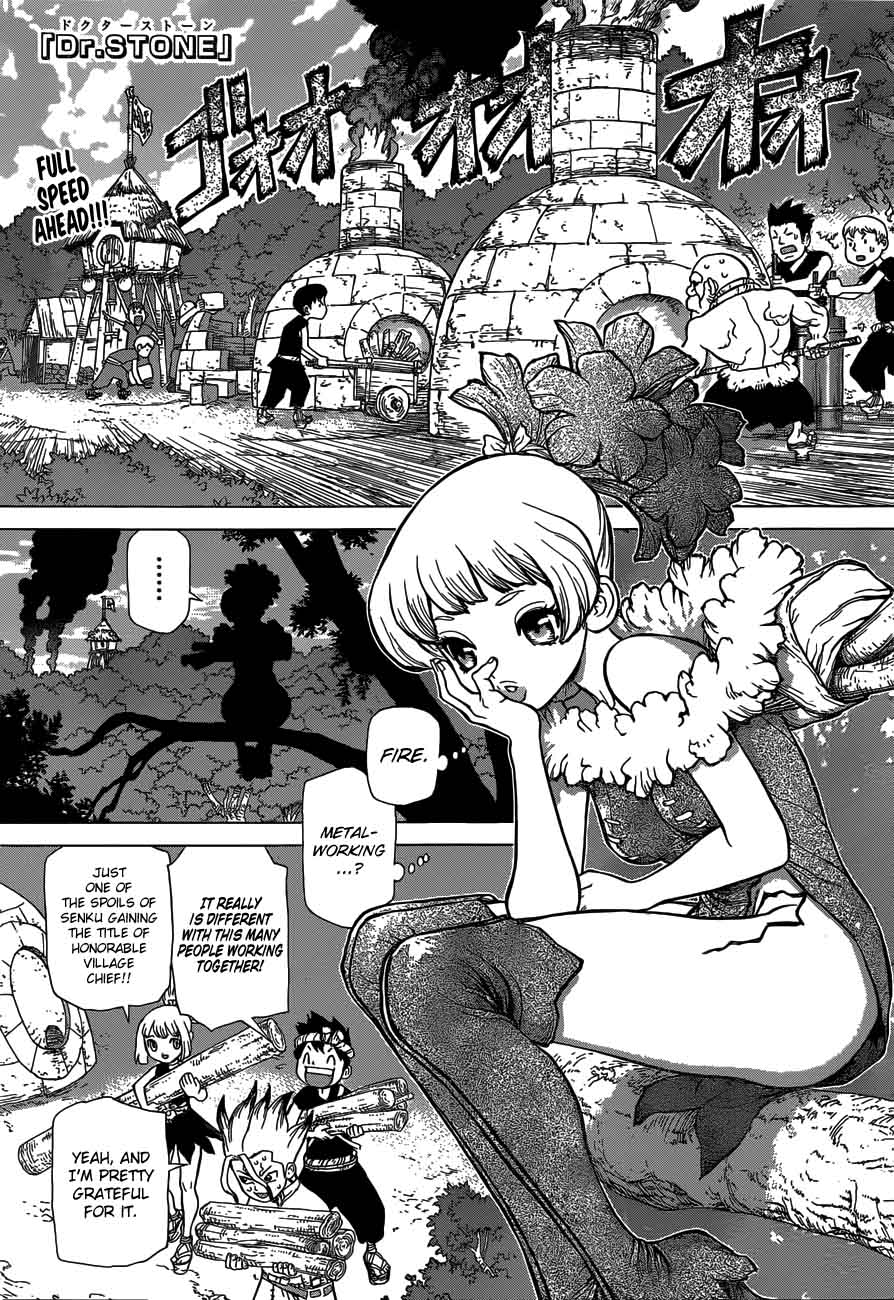 Dr. Stone Manga Chapter 51 page 1 - Sweets for the Stone World scene