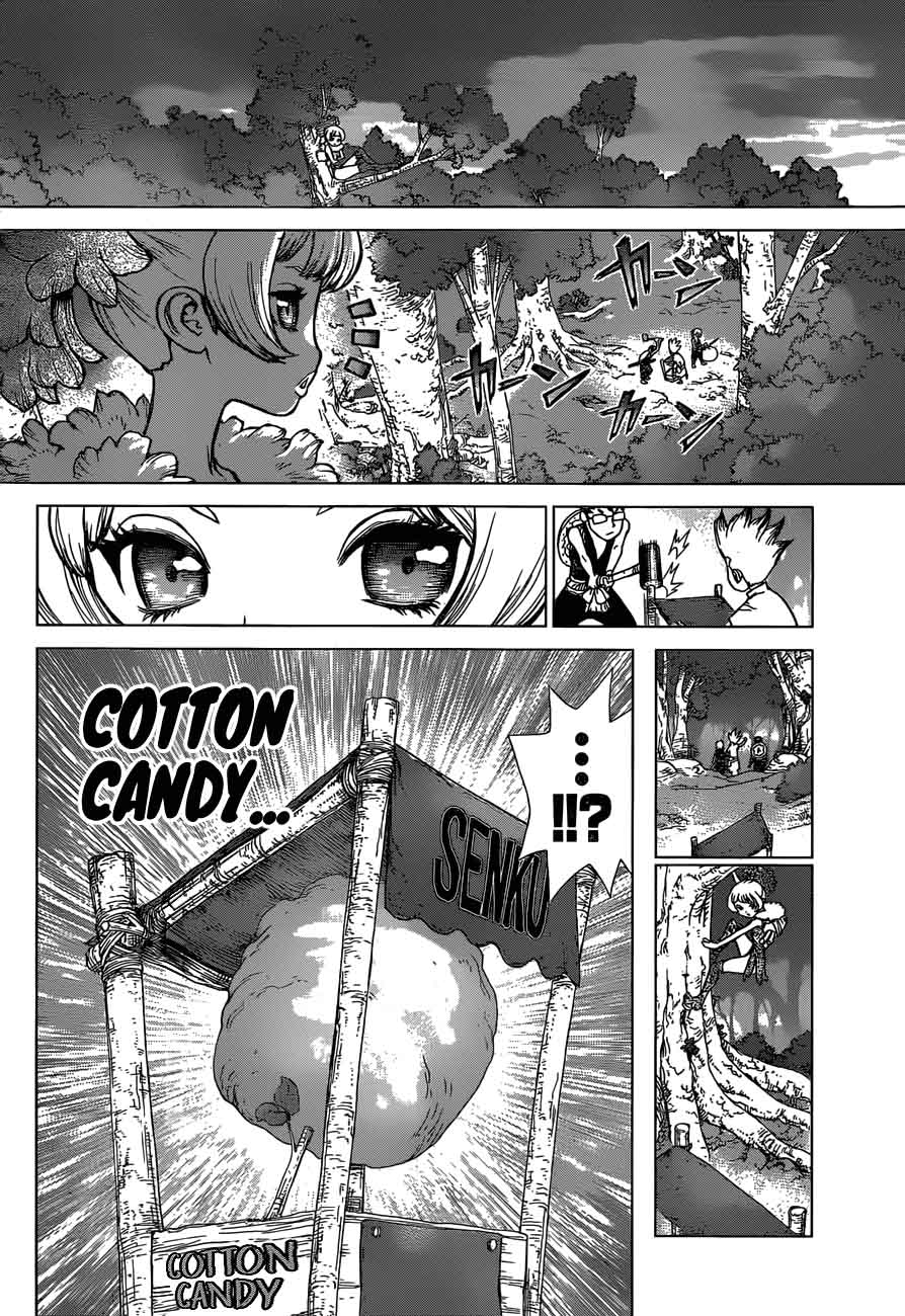 Dr. Stone Manga Chapter 51 page 15 - Sweets for the Stone World scene