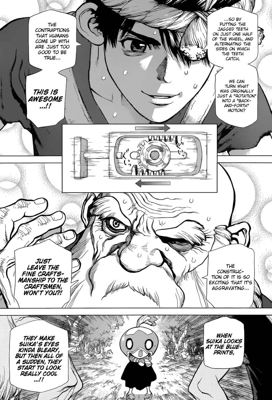 Dr. Stone Manga Chapter 53 page 7 - Hard Knocks Crafting Club scene