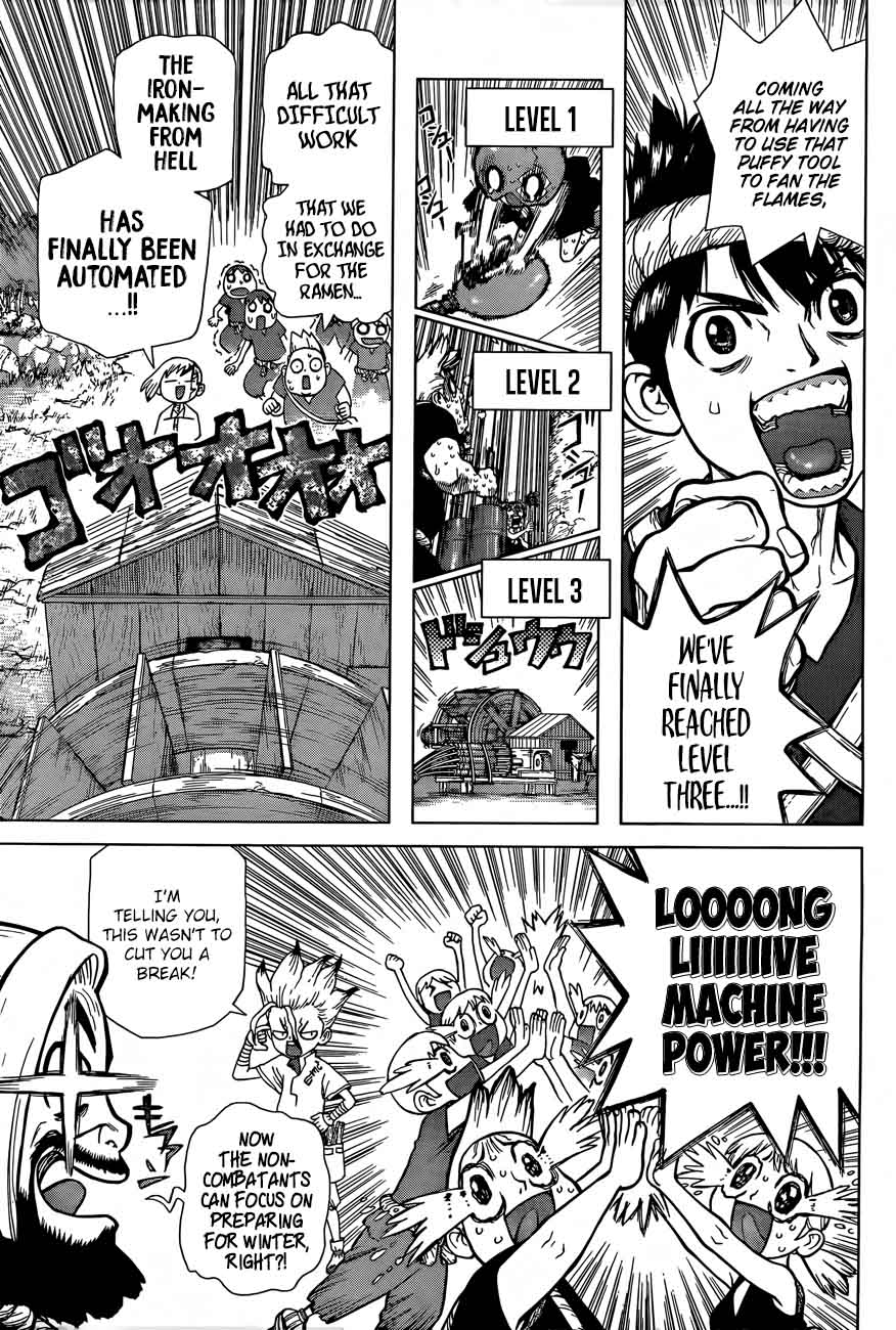 Dr. Stone Manga Chapter 53 page 9 - Hard Knocks Crafting Club scene