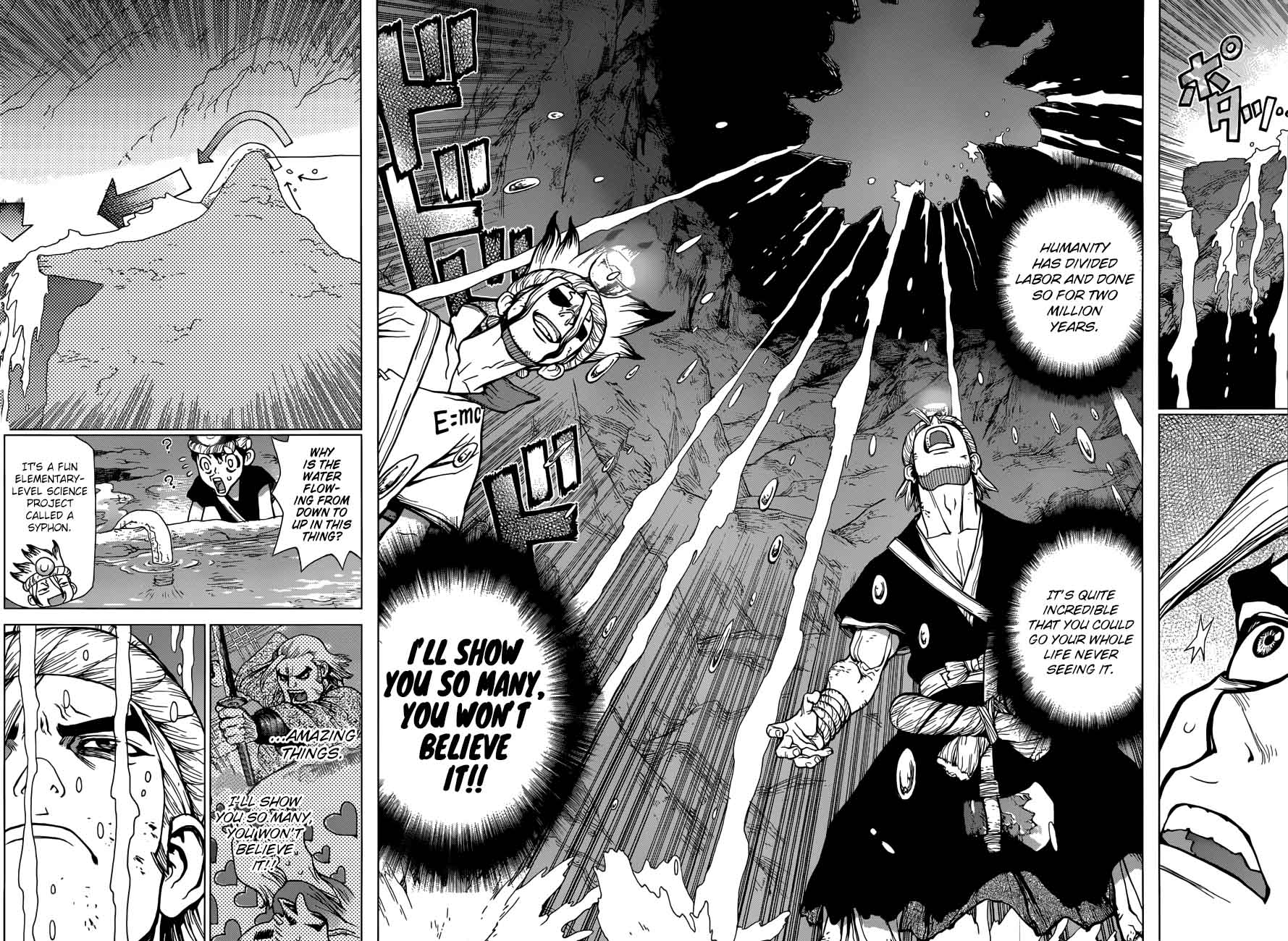 Dr. Stone Manga Chapter 55 page 16 - Treasure Dungeon scene