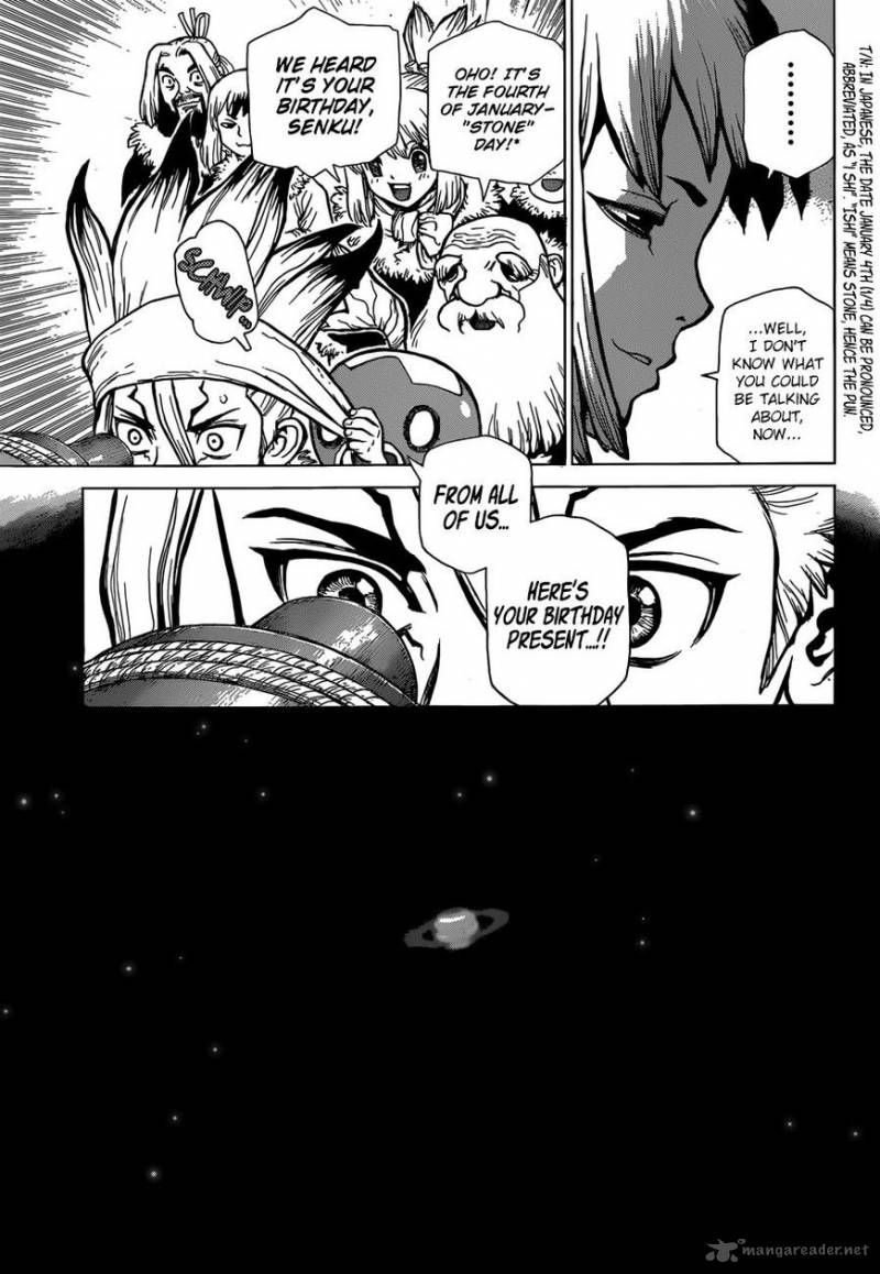 Dr. Stone Manga Chapter 56 page 13 - The Treasure scene