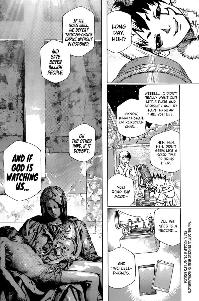 Dr. Stone Manga Chapter 60 page 17 - Angel's Song, Devil's Whisper scene