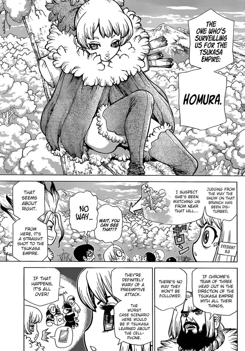 Dr. Stone Manga Chapter 61 page 13 - Stone Wars Begin scene