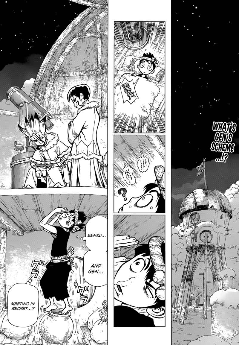 Dr. Stone Manga Chapter 61 page 2 - Stone Wars Begin scene
