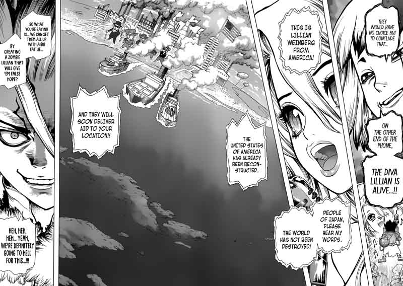 Dr. Stone Manga Chapter 61 page 6 - Stone Wars Begin scene