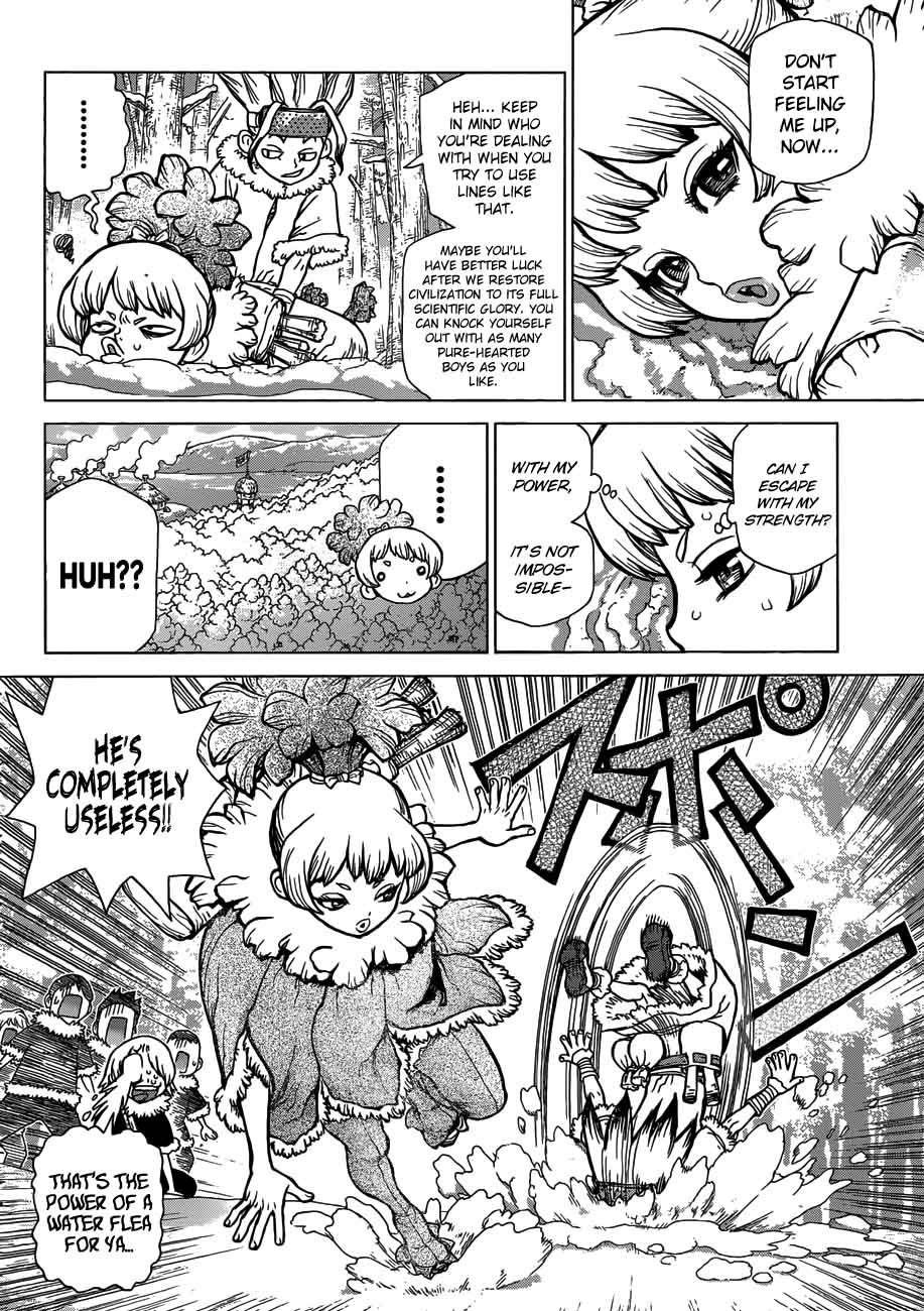 Dr. Stone Manga Chapter 62 page 12 - Double Chase scene