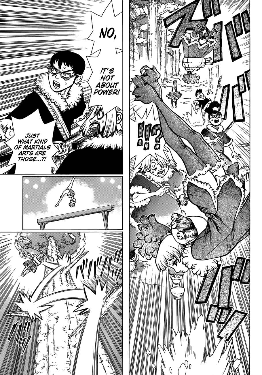 Dr. Stone Manga Chapter 62 page 13 - Double Chase scene