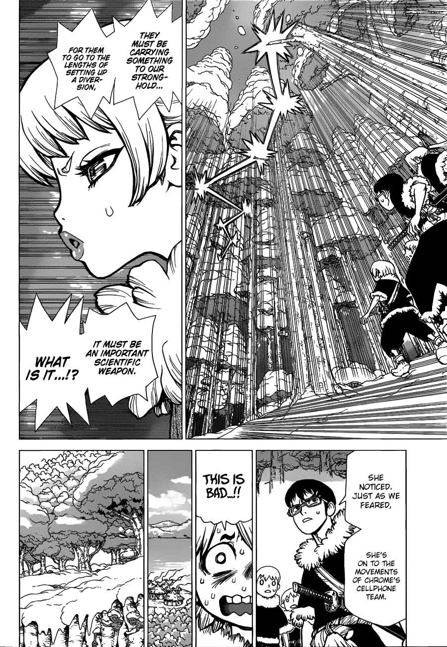 Dr. Stone Manga Chapter 62 page 16 - Double Chase scene