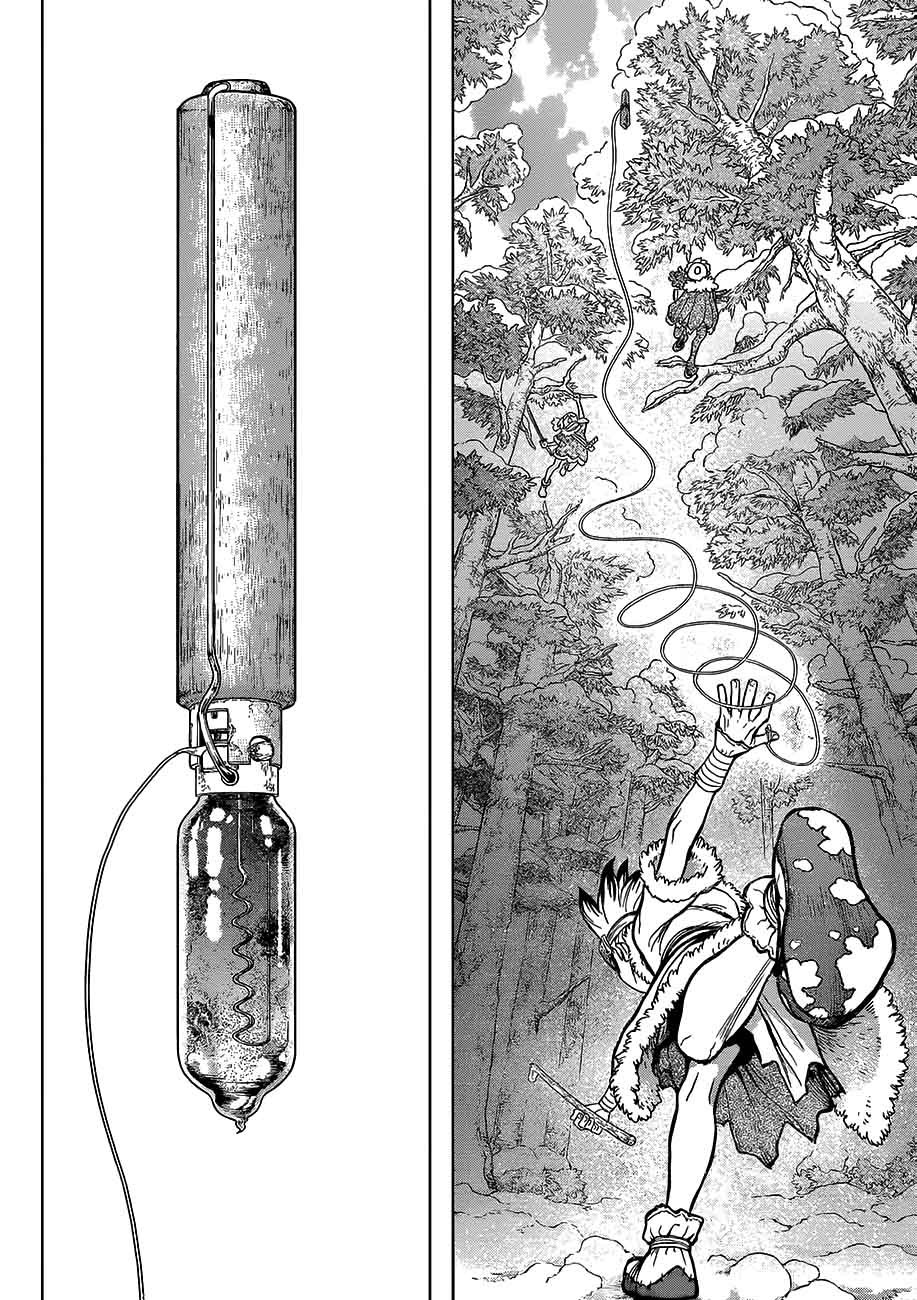 Dr. Stone Manga Chapter 62 page 9 - Double Chase scene