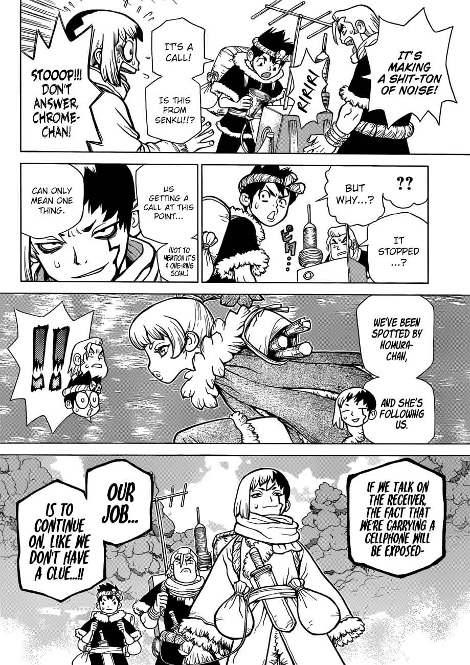 Dr. Stone Manga Chapter 63 page 8 - Information Warfare scene
