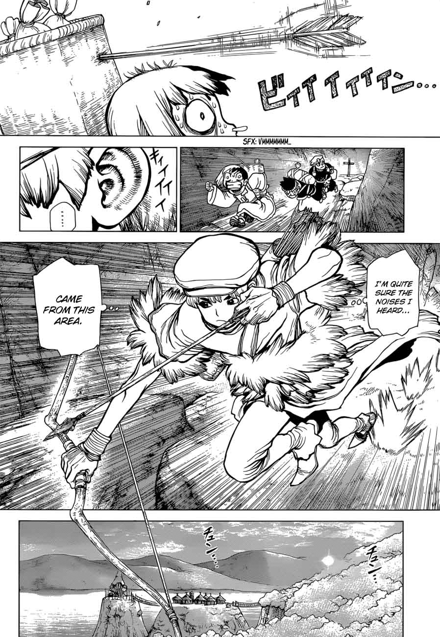 Dr. Stone Manga Chapter 64 page 13 - Hotline scene