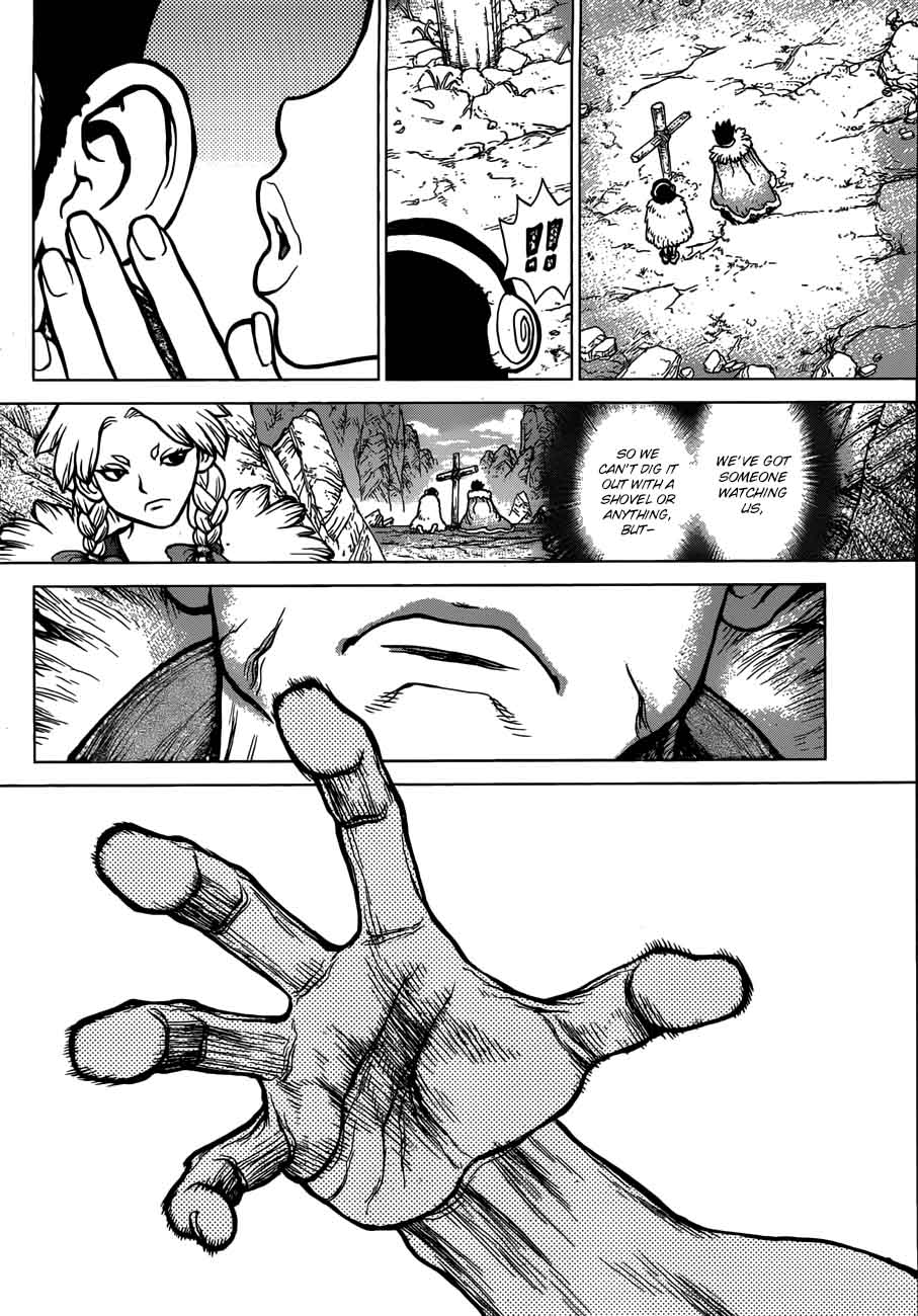Dr. Stone Manga Chapter 64 page 15 - Hotline scene