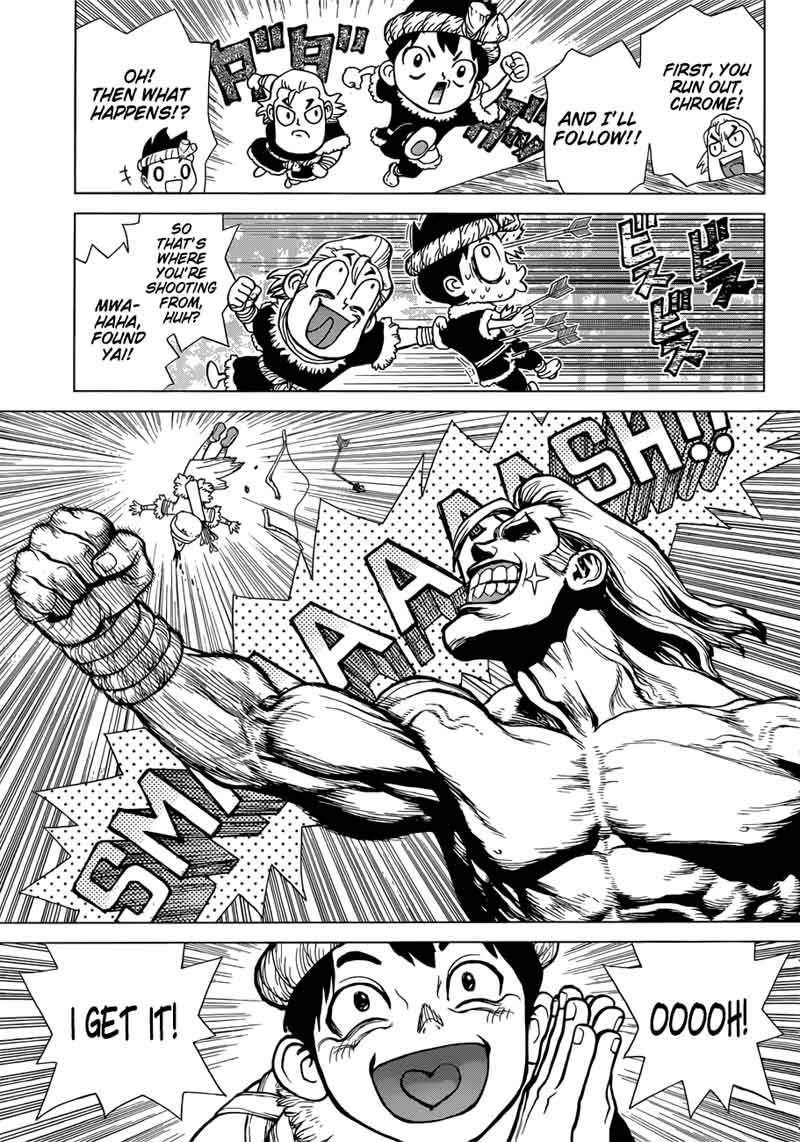 Dr. Stone Manga Chapter 65 page 11 - Call from the Dead scene