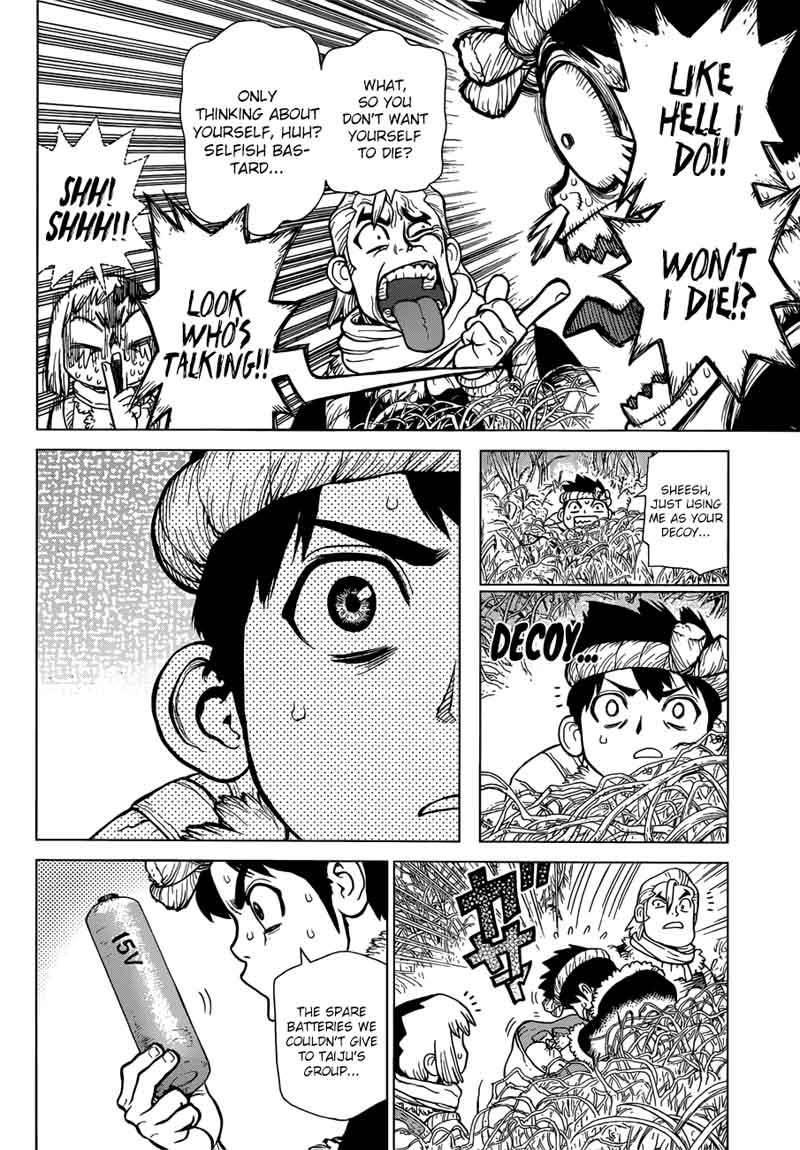 Dr. Stone Manga Chapter 65 page 12 - Call from the Dead scene