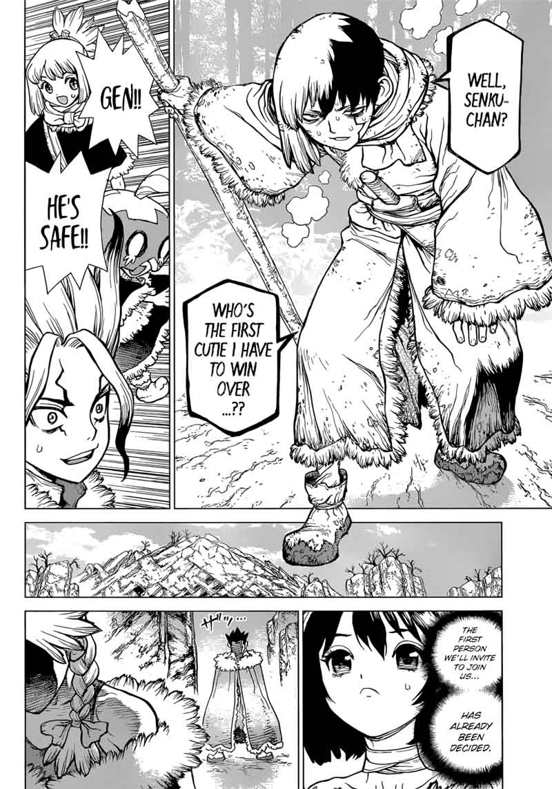 Dr. Stone Manga Chapter 65 page 18 - Call from the Dead scene