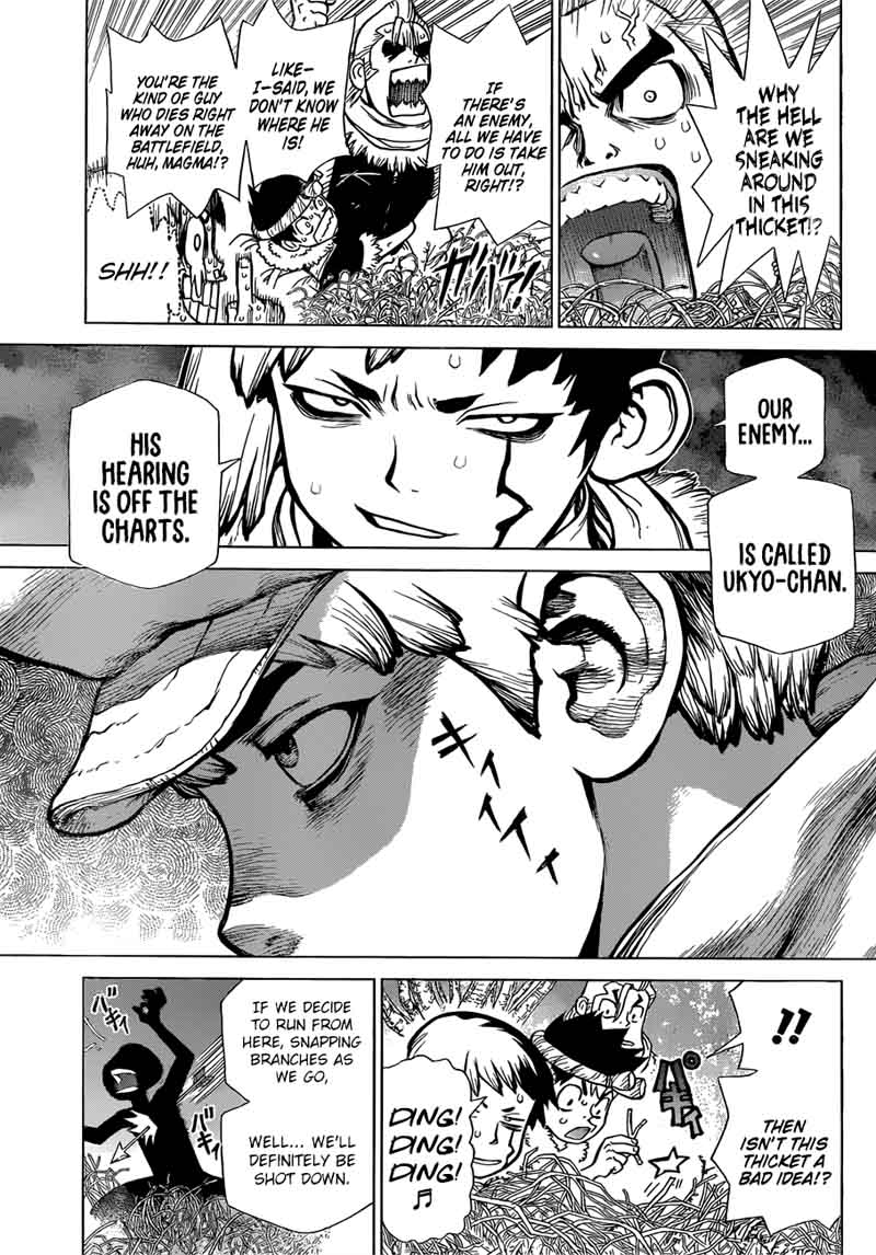 Dr. Stone Manga Chapter 65 page 9 - Call from the Dead scene