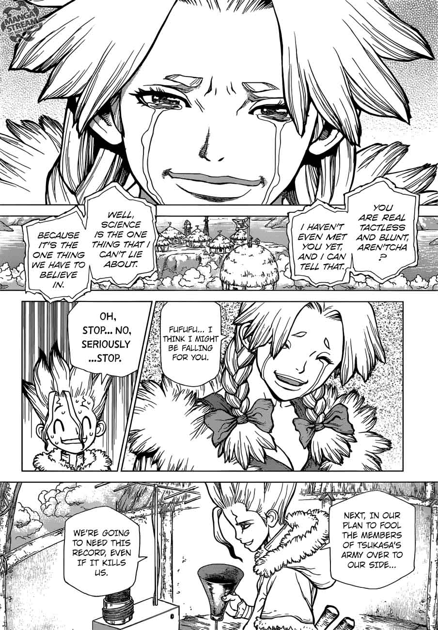 Dr. Stone Manga Chapter 66 page 19 - Liars and Truth Tellers scene