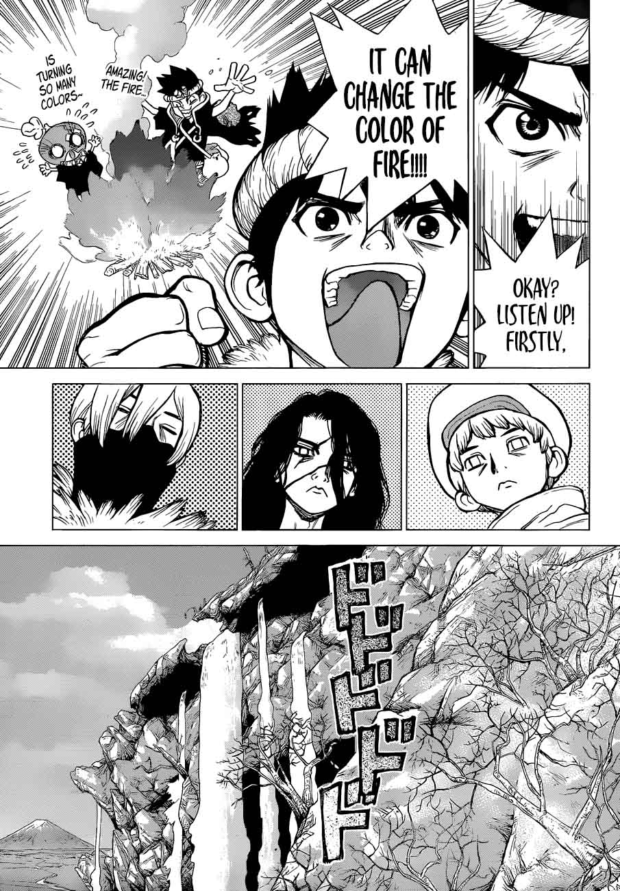 Dr. Stone Manga Chapter 68 page 8 - Flames of Revolution scene