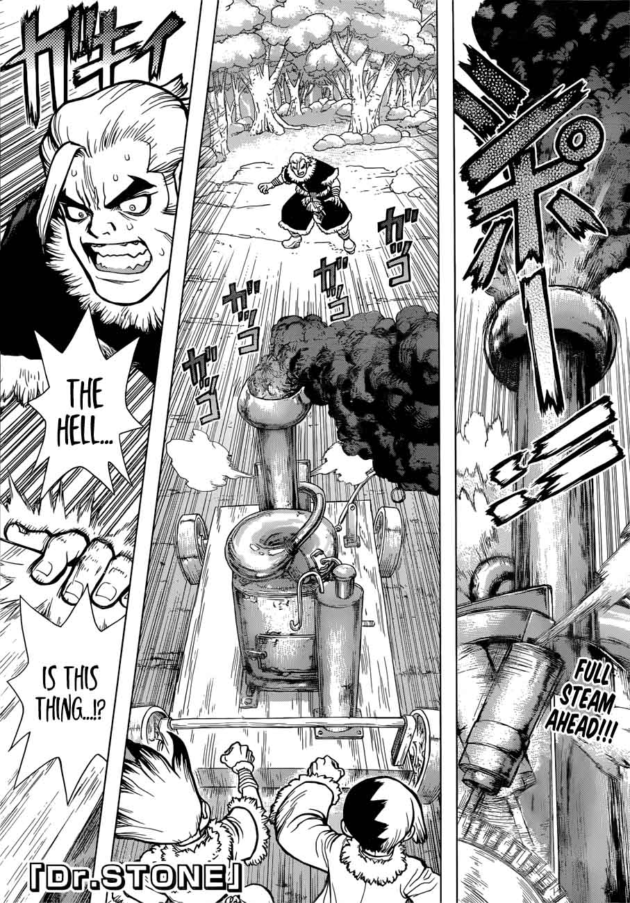 Dr. Stone Manga Chapter 69 page 1 - Steam Gorilla scene