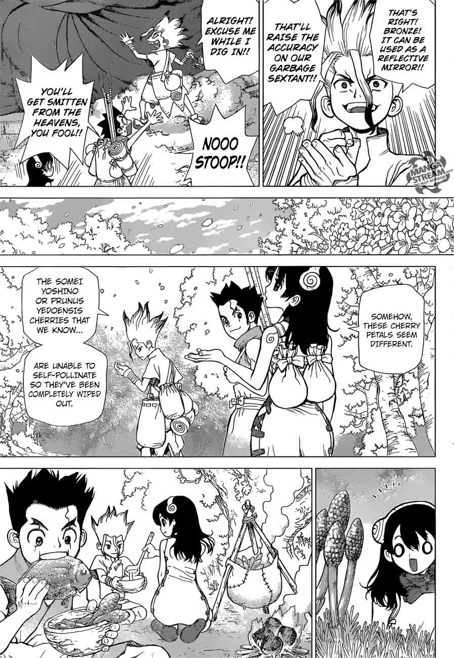 Dr. Stone Manga Chapter 7 page 9 - The Gunpowder Adventure scene