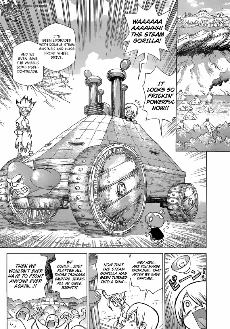 Dr. Stone Manga Chapter 70 page 15 - Paper Shield scene