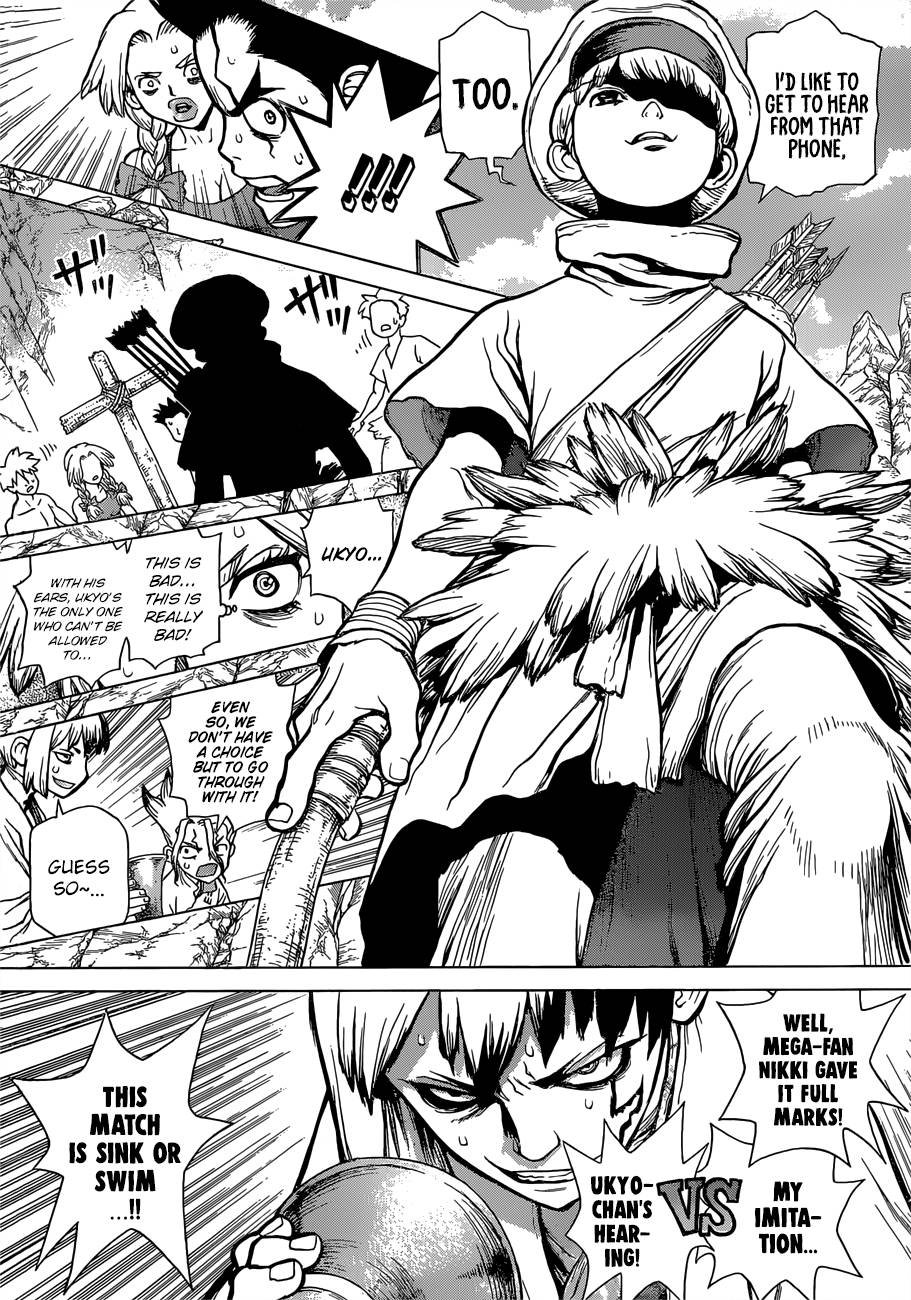 Dr. Stone Manga Chapter 73 page 11 - Top-Secret Mission scene