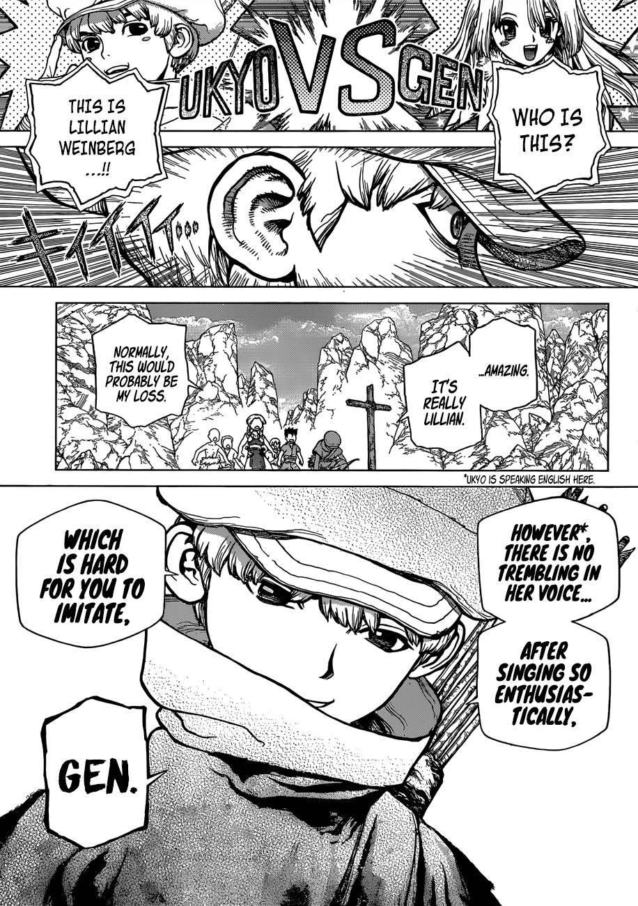 Dr. Stone Manga Chapter 73 page 12 - Top-Secret Mission scene